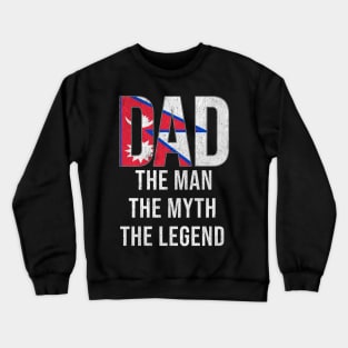 Nepalese Dad The Man The Myth The Legend - Gift for Nepalese Dad With Roots From Nepalese Crewneck Sweatshirt